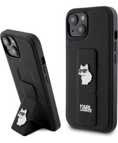 Karl Lagerfeld KLHCP15SGSACHPK Gripstand Saffiano Chou Защитный чехол для iPhone 15/14/13 6.1" / чёрный Чехлы - альтернативные