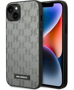 Karl Lagerfeld KLHCP14SSAKLHPG Saffiano Mono Metal Logo Защитный чехол для iPhone 14/15/13 6,1" / серый Чехлы - альтернативные