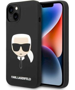Karl Lagerfeld KLHCP14MSLKHBK Silicone Karl`s Hea Hardcase Защитный чехол для iPhone 14 Plus / 15 Plus 6,7" / чёрный Чехлы - альтернативные