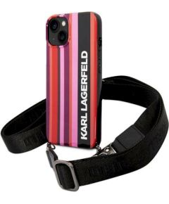 Karl Lagerfeld KLHCP14SSTSTP Color Stripes Strap Защитный чехол для iPhone 14/15/13 6,1" / розовый Чехлы - альтернативные