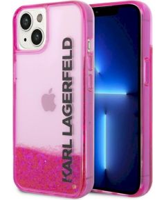 Karl Lagerfeld KLHCP14MLCKVF Hardcase Liquid Glitter Elong Aizsargapvalks priekš iPhone 14 Plus / 15 Plus 6.7" / rozā Neoriģinālie Maciņi