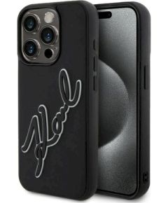 Karl Lagerfeld KLHCP15X3DRKSDLK Hardcase 3D Rubber Signature Защитный чехол для iPhone 15 Pro Max 6.7" / чёрный Чехлы - альтернативные