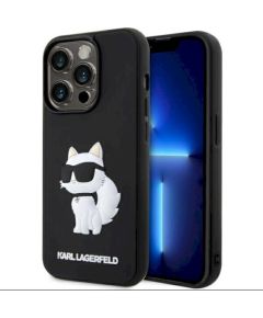 Karl Lagerfeld KLHCP14L3DRKHNK Rubber Choupette 3D Защитный чехол для iPhone 14 Pro 6.1" / чёрный Чехлы - альтернативные