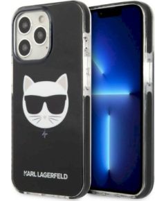 Karl Lagerfeld KLHCP13XTPECK Choupette Head Aizsargapvalks priekš iPhone 13 Pro Max 6,7" / melns Neoriģinālie Maciņi