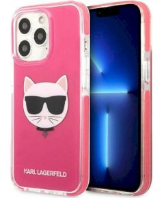 Karl Lagerfeld KLHCP13XTPECPI Aizsargapvalks priekš iPhone 13 Pro Max 6,7" / fuksīna Neoriģinālie Maciņi
