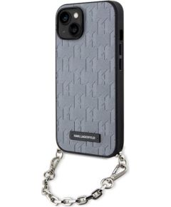 Karl Lagerfeld KLHCP14SSACKLHPG Saffiano Monogram Ch Защитный чехол для iPhone 14 / 15 / 13 6.1" / серебристый Чехлы - альтернативные