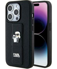 Karl Lagerfeld KLHCP14LGSAKCPK Gripstand Saffiano Karl&Choup Защитный чехол для iPhone 14 Pro 6.1" / чёрный Чехлы - альтернативные