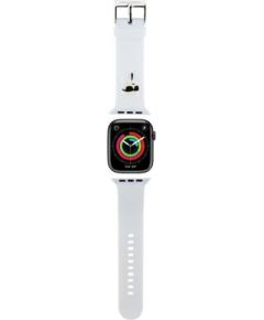 Karl Lagerfeld Strap KLAWLSLKNH Ремешок для часов Apple Watch 42/44/45/49mm / белый Smart pūlksteņu aksesuāri