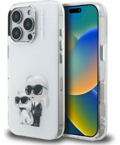 Karl Lagerfeld IML Aquarelle Karl & Choupette & Logo Защитный чехол для iPhone 16 Pro Max / белый Чехлы - альтернативные