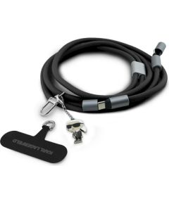 Karl Lagerfeld CBDY Ikonik Charm USB-C/USB-C Кабель для зарядки / чёрный Дата USB-кабели