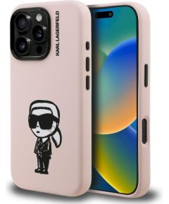 Karl Lagerfeld Silicone Karl Sketch MagSafe Защитный чехол для iPhone 16 Pro Max / розовый Чехлы - альтернативные