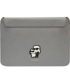 Karl Lagerfeld Sleeve KLCS14SAKCPMG Klēpjdatora maciņš 14" Saffiano Karl&Choupette / sudraba Somas portatīvajiem datoriem