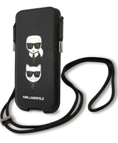 Karl Lagerfeld Torebka KLHCP12MOPHKCK Hardcase Saffiano Ikonik Karl&Choupette Head Защитный чехол для 6,1" / чёрный Чехлы - альтернативные