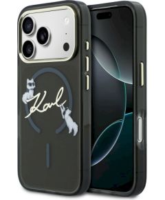 Karl Lagerfeld IML Choupettes Karl Script Logo MagSafe Защитный чехол для iPhone 17 Pro Max / чёрный Чехлы - альтернативные