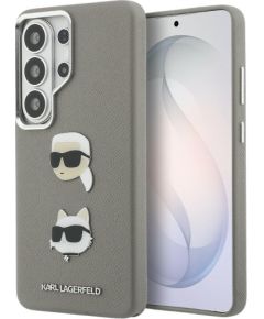 Karl Lagerfeld Saffiano Double Heads Metal Защитный чехол для Samsung Galaxy S26 Ultra / серебристый Чехлы - альтернативные