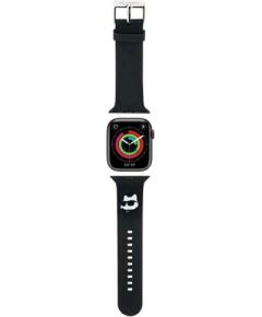 Karl Lagerfeld Strap KLAWLSLCNK 3D Rubber Choupette Head Ремешок для часов Apple Watch 42/44/45/49mm / чёрный Smart pūlksteņu aksesuāri
