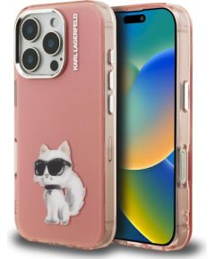 Karl Lagerfeld IML Aquarelle Choupette & Logo Защитный чехол для iPhone 16 Pro Max / розовый Чехлы - альтернативные