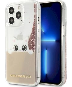 Karl Lagerfeld KLHCP13LPABGNU PEEK A BOO Liquid Glitter Защитный чехол для iPhone 13 Pro / 13 6,1" / розовый Чехлы - альтернативные