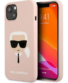 Karl Lagerfeld KLHCP13SSLKHLP Hardcase Silicone Karl`s Head Защитный чехол для iPhone 13 mini 5,4" / светло-розовый Чехлы - альтернативные