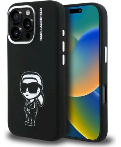 Karl Lagerfeld Silicone Karl Sketch MagSafe Защитный чехол для iPhone 16 Pro Max / чёрный Чехлы - альтернативные