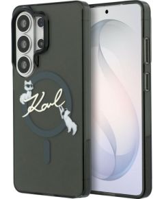 Karl Lagerfeld IML KC Script MagSafe Aizsargapvalks priekš Samsung Galaxy S26 Ultra / melns Neoriģinālie Maciņi