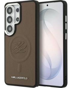 Case Karl Lagerfeld Embossed Ring Initials MagSafe Защитный чехол для Samsung Galaxy S26 Ultra / коричневый Чехлы - альтернативные