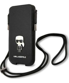Karl Lagerfeld Torebka KLHCP12MOPHKMK 6.1" hardcase Saffiano Ikonik Karl`s Защитный чехол / чёрный Чехлы - альтернативные