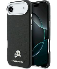 Case Karl Lagerfeld Karl & Choupette Head Pins Saffiano MagSafe Aizsargapvalks priekš iPhone Air / melns Neoriģinālie Maciņi