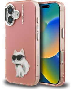 Karl Lagerfeld IML Aquarelle Choupette & Logo Защитный чехол для iPhone 16 / розовый Чехлы - альтернативные