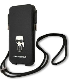 Karl Lagerfeld Torebka KLHCP12LOPHKMK 6,7" hardcase Saffiano Ikonik Kar Защитный чехол / чёрный Чехлы - альтернативные