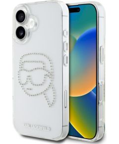 Karl Lagerfeld IML Rhinestones Karl Head Защитный чехол для iPhone 16 / прозрачный Чехлы - альтернативные