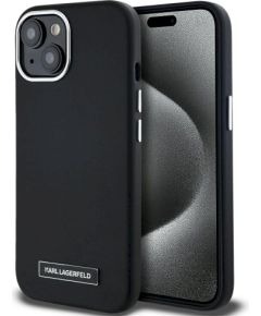 Karl Lagerfeld FW Metal Plate MagSafe Case Защитный чехол для iPhone 15 / чёрный Чехлы - альтернативные