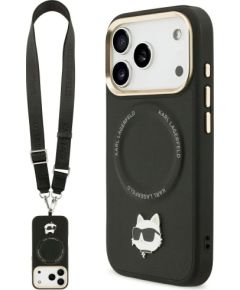 Karl Lagerfeld Big Strap Choupette Metal Logo MagSafe Case Защитный чехол для iPhone 17 Pro Max / чёрный Чехлы - альтернативные