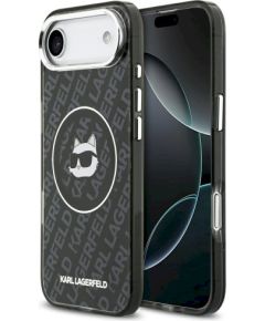 Karl Lagerfeld IML Choupette Head Logo MagSafe Case Aizsargapvalks priekš iPhone Air / melns Neoriģinālie Maciņi