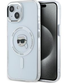 Karl Lagerfeld IML Metal Karl Head MagSafe Защитный чехол для iPhone 15 / белый Чехлы - альтернативные