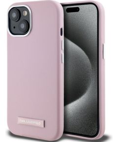 Case Karl Lagerfeld FW Metal Plate MagSafe Защитный чехол для iPhone 15 / розовый Чехлы - альтернативные