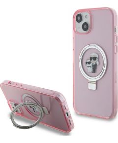 Karl Lagerfeld KLHMP15MHMRSKCP Hardcase Ring Stand Karl&Cho Защитный чехол для iPhone 15 Plus / 14 Plus 6.7" / розовый Чехлы - альтернативные
