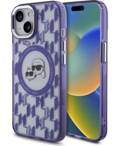 Karl Lagerfeld KLHMP15SHMCKMHU IML Monogram Karl&Choupette Head MagSa Защитный чехол для iPhone 15 6.1" / фиолетовый Чехлы - альтернативные