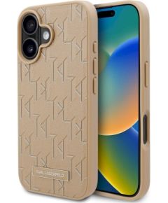 Karl Lagerfeld KLHMP16SPKHPORPE Hardcase Hot Stamp MagSafe Защитный чехол для iPhone 16 6.1" / бежевый Чехлы - альтернативные