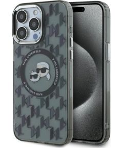 Karl Lagerfeld KLHMP15LHMCKMHK IML Monogram Karl&Choupette Head MagSa Защитный чехол для iPhone 15 Pro 6.1" / чёрный Чехлы - альтернативные