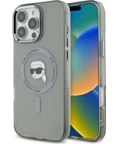 Karl Lagerfeld KLHMP16LHLSKIK Защитный чехол для iPhone 16 Pro 6.3" Hardcase IML Metal Karl Head MagSafe / чёрный Чехлы - альтернативные