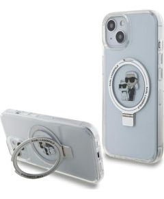 Karl Lagerfeld KLHMP15SHMRSKCH Защитный чехол для iPhone 15/14/13 6.1" Ring Stand Karl&Choupett / белый Чехлы - альтернативные