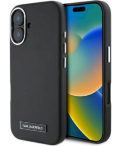 Karl Lagerfeld KLHMP16SPGMSRPK Hardcase FW Metal Plate MagSafe Защитный чехол для iPhone 16 6.1" / чёрный Чехлы - альтернативные