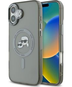 Karl Lagerfeld KLHMP16SHLSKCK Hardcase IML Metal Karl&Choupette Head MagS Защитный чехол для iPhone 16 6.1" / чёрный Чехлы - альтернативные