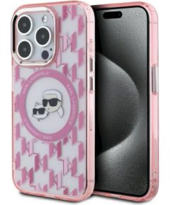 Karl Lagerfeld KLHMP15LHMCKMHP IML Monogram Karl&Choupette Head MagSafe Защитный чехол для iPhone 15 Pro 6.1" / розовый Чехлы - альтернативные
