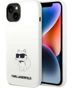 Karl Lagerfeld KLHMP14MSNCHBCH Hardcase Silicone Choupette MagSafe Защитный чехол для iPhone 14 Plus/15 Plus 6,7" / белый Чехлы - альтернативные
