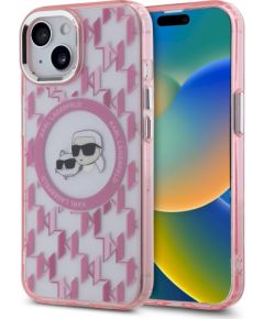 Karl Lagerfeld KLHMP15SHMCKMHP IML Monogram Karl&Choupette Head MagSafe Защитный чехол для iPhone 15 6.1" / розовый Чехлы - альтернативные