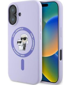 Karl Lagerfeld KLHMP16MSCMKCRHU Silicone Karl&Choupette Защитный чехол для iPhone 16 Plus 6.7" / фиолетовый Чехлы - альтернативные
