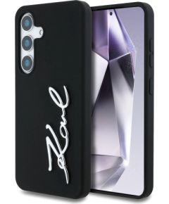 Case Karl Lagerfeld Silicone Metal Signature Logo Защитный чехол для Samsung Galaxy S25 / чёрный Чехлы - альтернативные