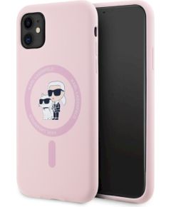 Karl Lagerfeld Silicone Karl&Choupette MagSafe Case Защитный чехол для iPhone 11 / розовый Чехлы - альтернативные